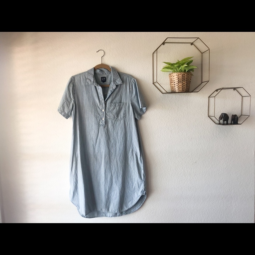 Striped shirt dress